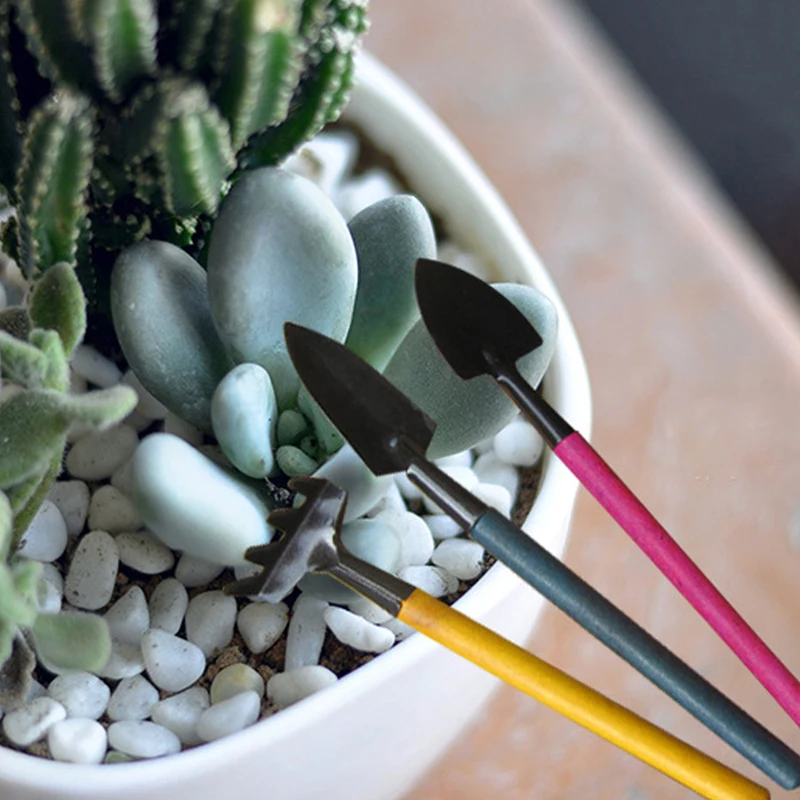 3 шт. Мини садовые инструменты для садовых растений набор с лопата деревянной