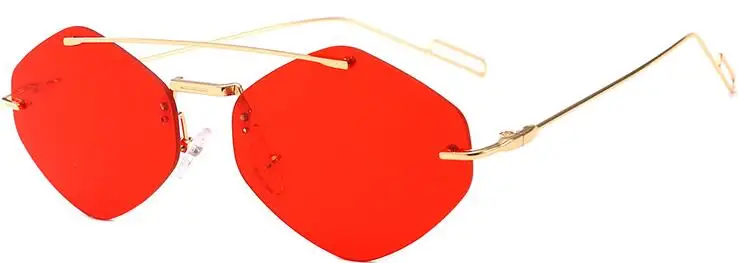 C4 gold red Женская мода готические Квадратные Солнцезащитные очки карамельный цвет водительские очки унисекс Винтажные Солнцезащитные очки zonnebril dames - Цвет линз: C4 gold red
