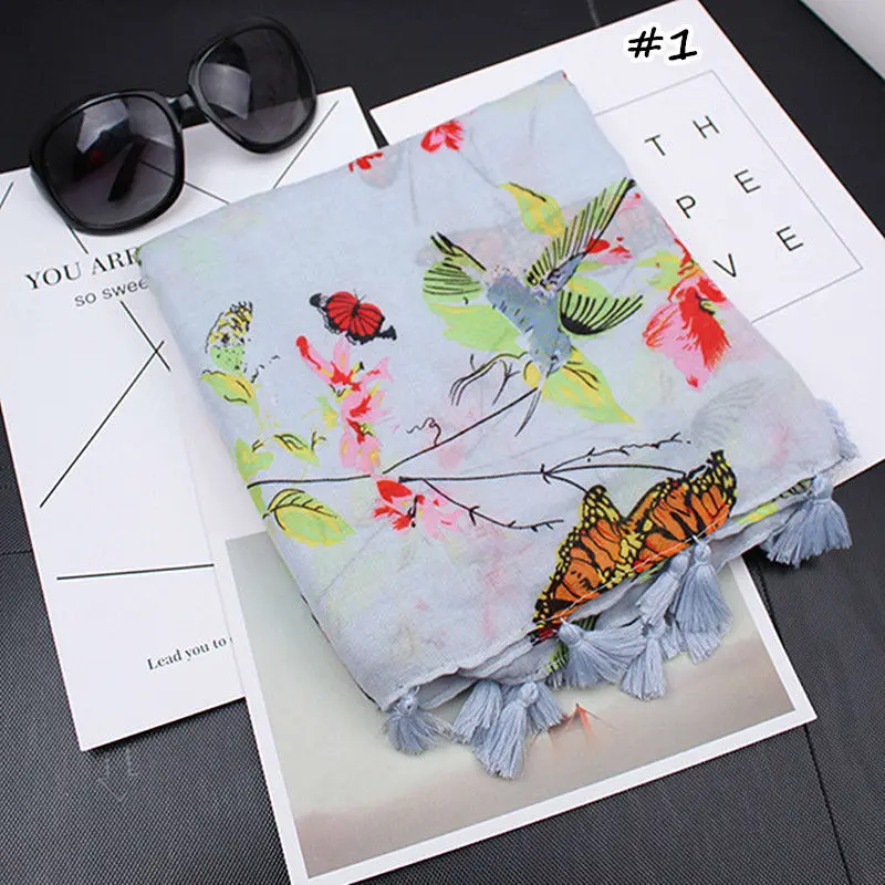 Hot sale fashion flowers tassels woman foulard scarf/scarves shawls silk bandana pashmina echarpe Muslim hijab plain scarf wraps |