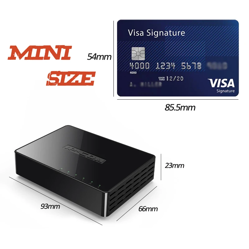 Мини коммутатор Gigabit Ethernet с 5 портами 10/100/1000 Мбит/с настольный сетевой
