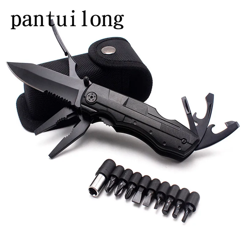 Multitool Outdoor Survival Pliers Pocket Knife Folding Hand Tool Screwdriver Cutter Serrated Edc Combination Multi Functional |
