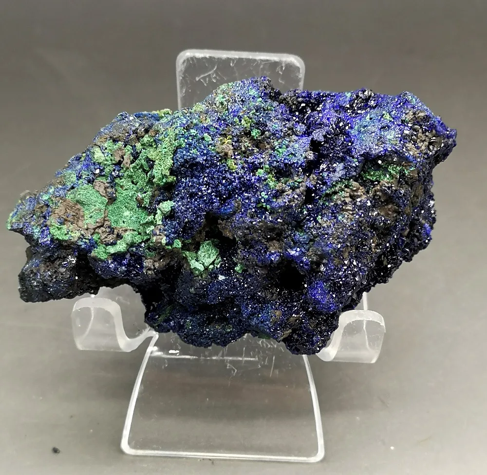 210 г натуральный Блестящий Азурит/Малахитовый симбиотический минеральный