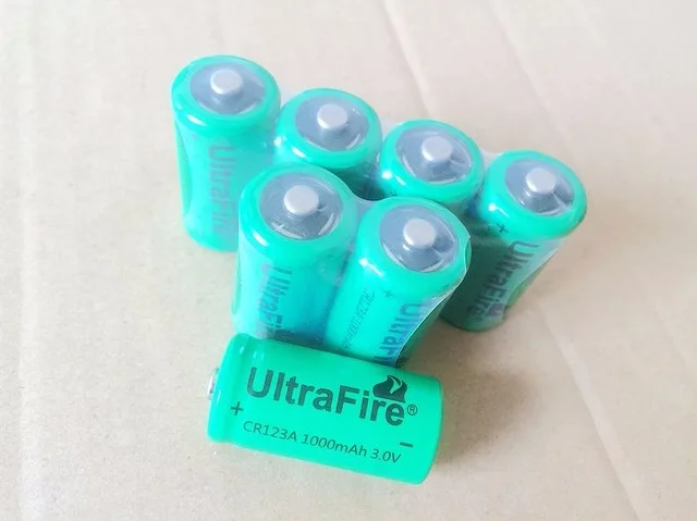6 pcs ../ CR123A 3 V exhibition in the new lithium battery 16340 (1000 mAh) flashlight camera used | Электроника