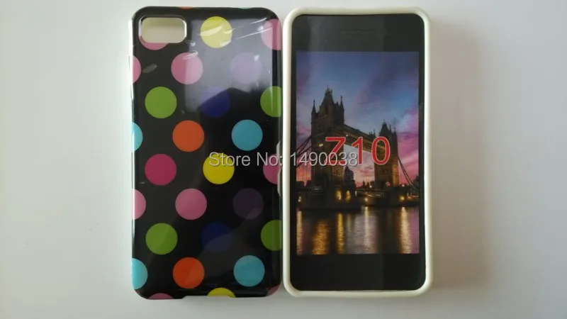 OEEKOI горошек Стиль задняя защитная крышка из прочного чехол для Blackberry BB Z10 мягкий