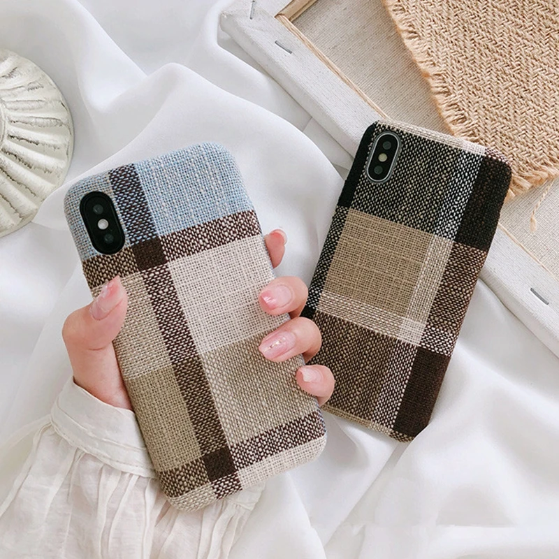 Модные Винтаж Красный волосатые плед Чехол для iPhone 7 8 плюс 6 6s X Xs Max Xr 10 Рождество