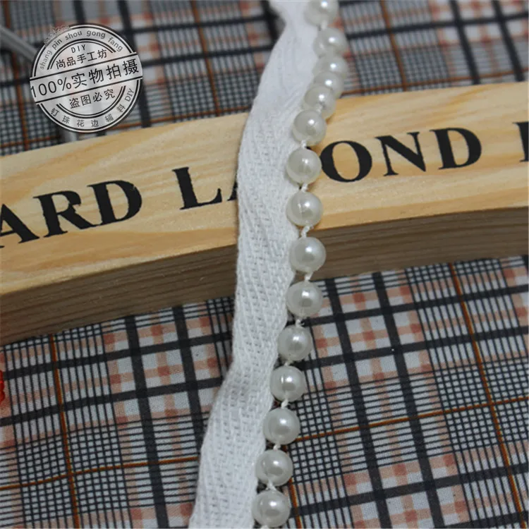 10 ярдов аксессуары для шитья черная белая 6 мм жемчужная отделка свадебные