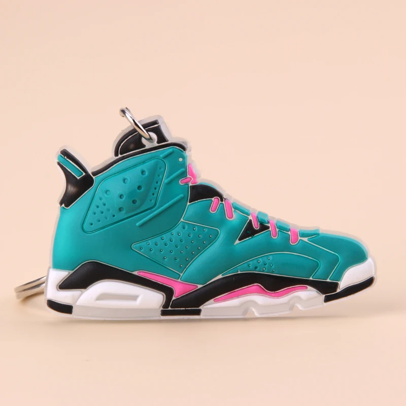 Picture Color6 Мини Jordan 6 брелок обуви Для мужчин Wome/Дети C логотипом отличный подарок для баскетбола брелок-кроссовок для ключей ключ держатель Porte Clef - Цвет: Picture Color6