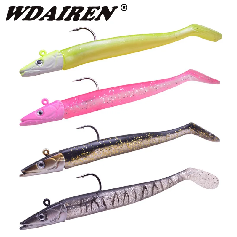 WDAIREN (12 см) 16g lead jig Head один крюк-воблер для рыбалки мягкие блесны на Тонущая