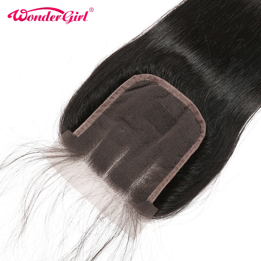 Бразильские прямые 5x5 Кружева Закрытие Remy человеческие волосы закрытие