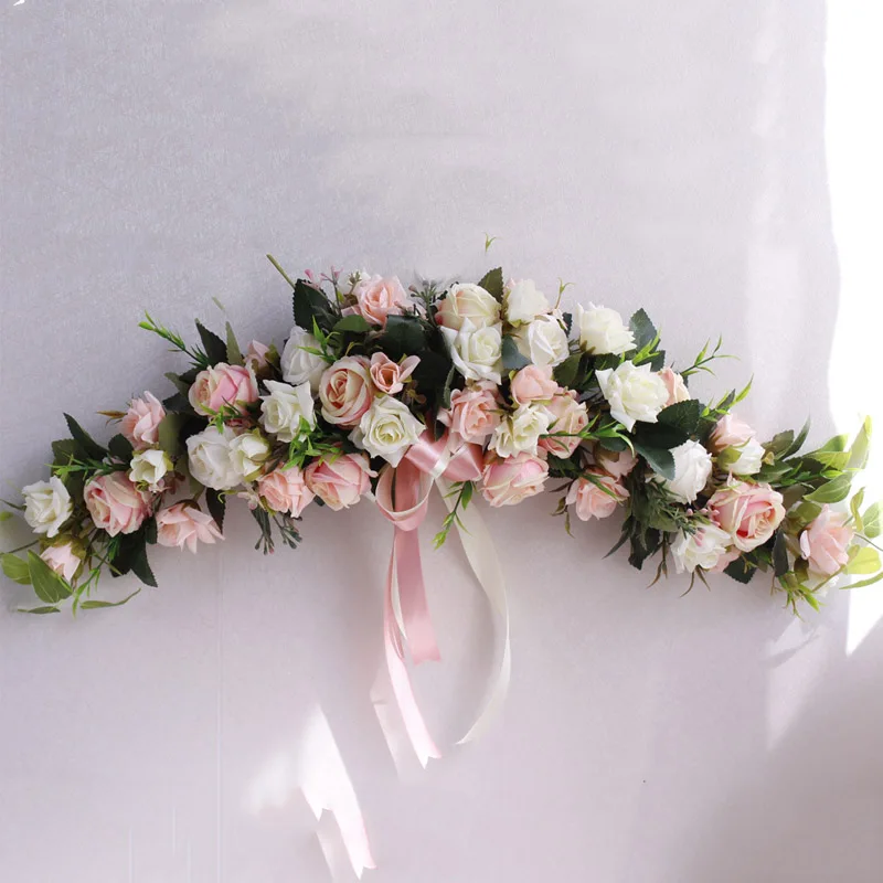 Luxury Artificial Flower Wreath Lintel Rose Peony Door Decorative Garland For Wedding Home Party Christmas Birthday Decor Floral | Дом и сад