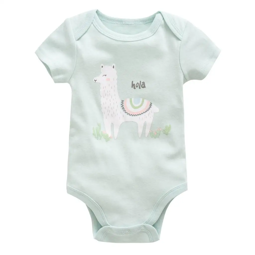 Kavkas/6 шт. Детские боди из хлопка с короткими рукавами Roupa De Bebes летний комплект одежды для маленьких мальчиков