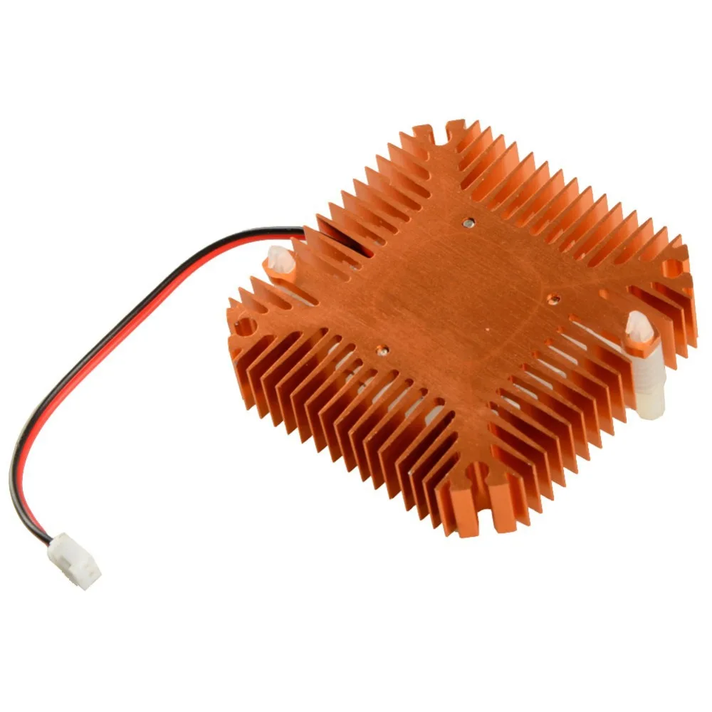 

55mm 2 PIN Graphics Cards Cooling Fan Aluminum Gold Heatsink Cooler Fan Fit For Personal Computer Components Cooling Fans