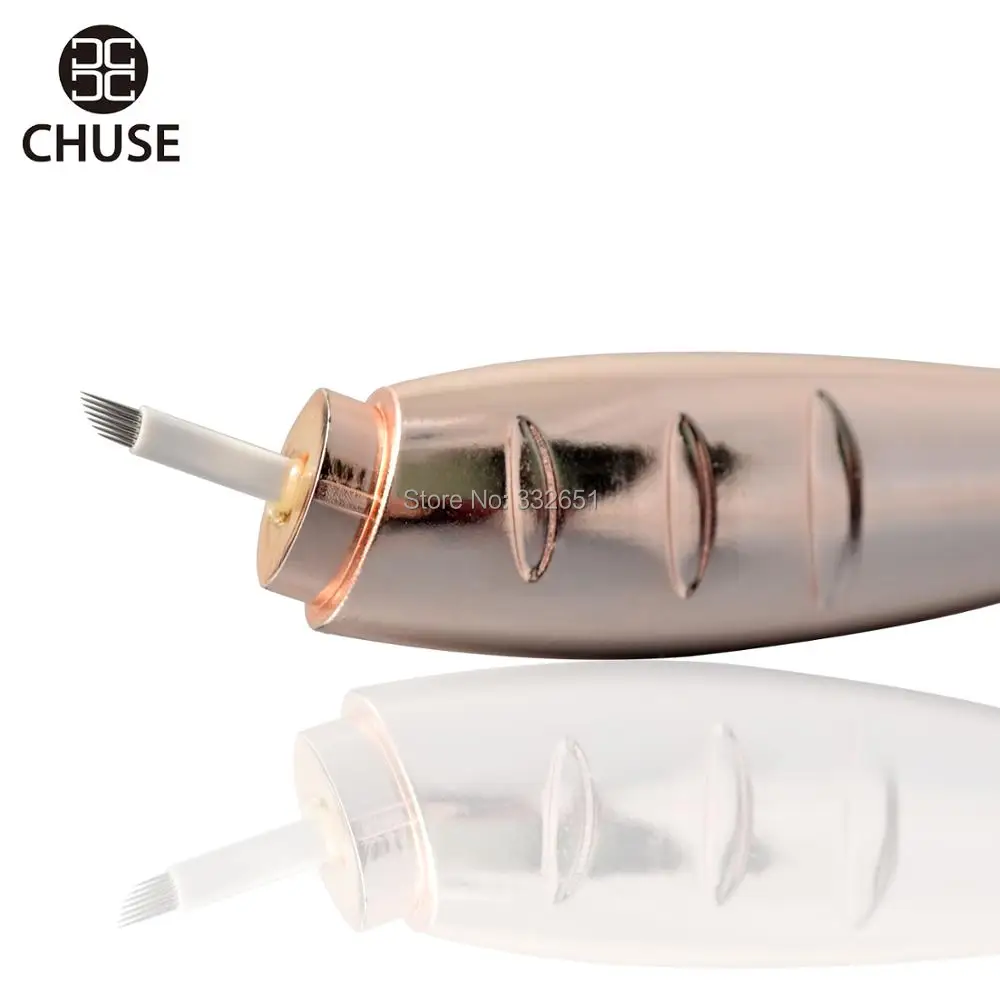 

CHUSE M66 Microblading Pen 7 SLOPED Disposable pencil With Sterilized Microblades Permanent makeup tattooing pens Microblading