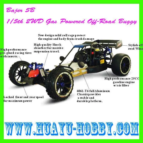 Бесплатная доставка Байер 5B 1/5th 4WD RTR 30CC газовый Двигатель автомобиля 2CH 2.4 Г