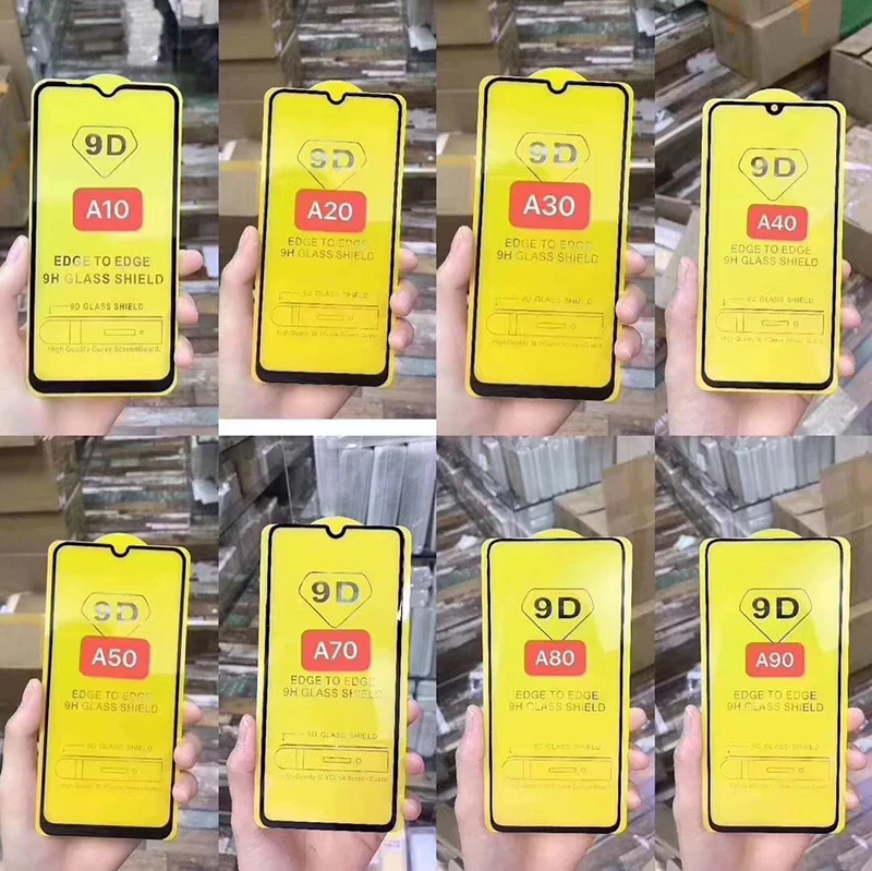 1000 шт DHL 9D защитное закаленное стекло для телефона Samsung Galaxy A01 A21 A31 A41 A51 A61 A71 A81 A91