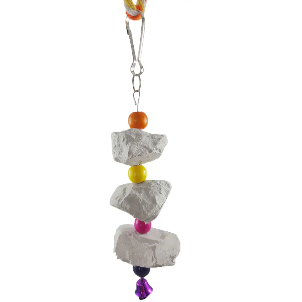 1 шт. Grindstone Bell Pet Parrot Bird кусать зубы шлифовальная игрушечная клетка висячий Декор