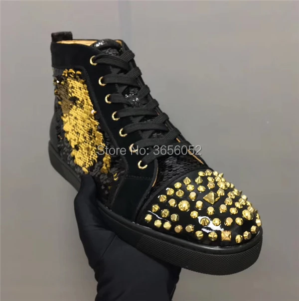 Shooegle/дизайнерская обувь блестящие высокие кроссовки Zapatillas Hombre резиновая на