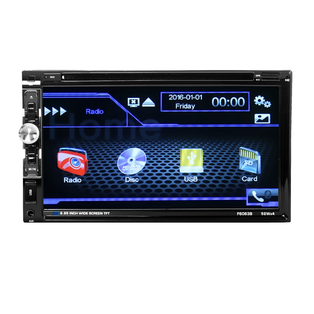 6063B Универсальный 2 Din Автомобильный dvd плеер 6 95 &quotАвтомобильный Авторадио