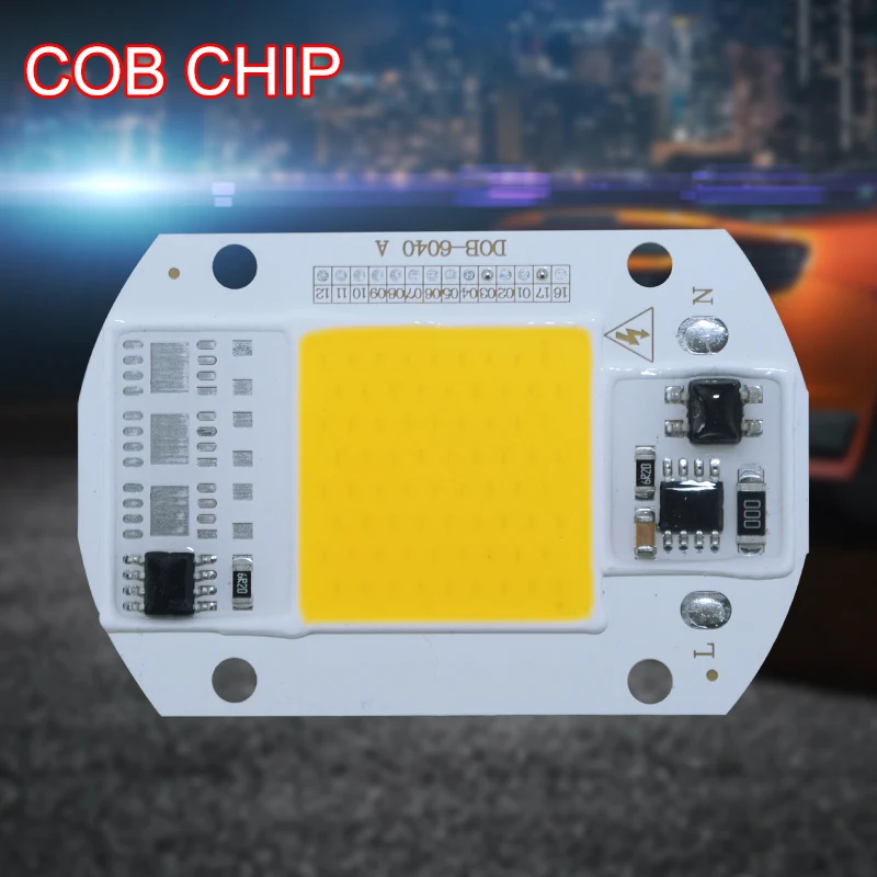 10 шт. светодиодный чип COB 30 Вт 50 Светодиодная лампа 220 в 110 В вход Smart IC для DIY