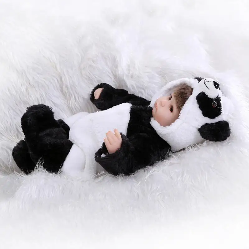 40 см мягкие силиконовые куклы reborn baby Реалистичная кукла панда для девочки