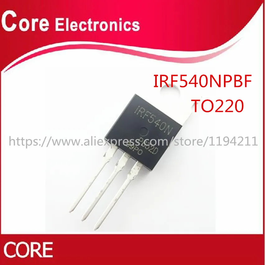 50 шт./лот IRF540NPBF IRF540N IRF540 MOSFET N CH 100 в 33A TO 220|n-ch mosfet|10 pcs |