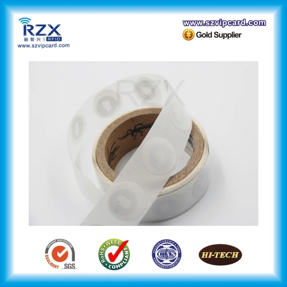 

1000pcs 13.56Mhz NFC Tag Diameter 21mm NFC label NTAG213 Wet Inlay