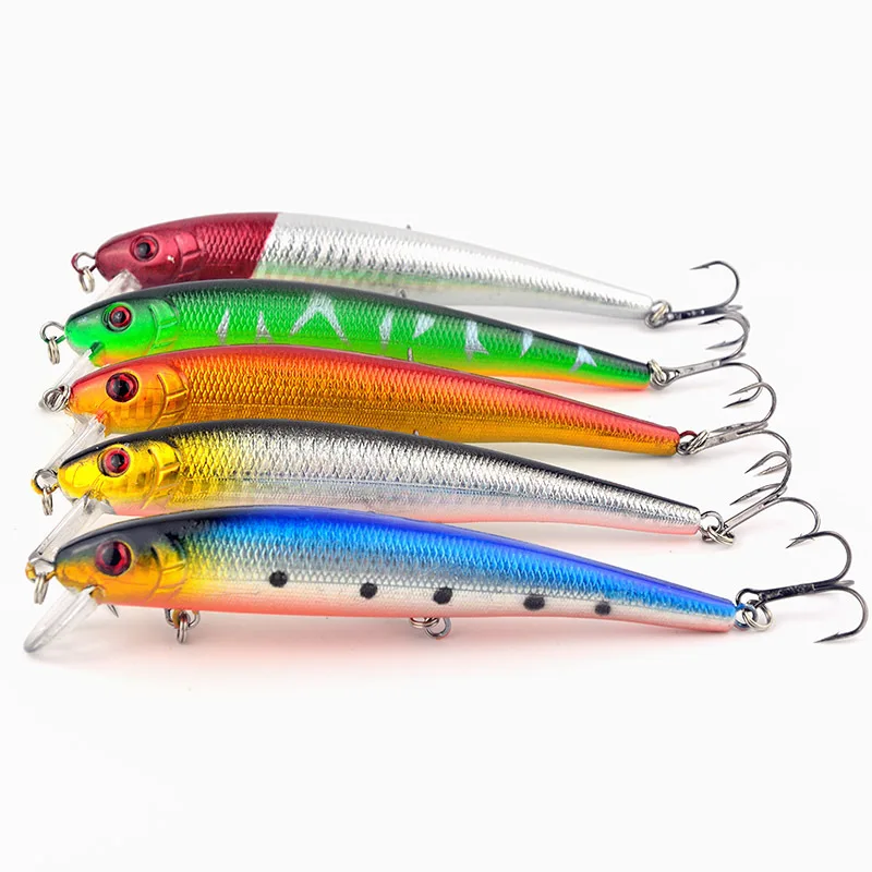 Жесткая Рыболовная Приманка Minnow 1 шт./лот 14 см 23 7 г с 3 рыболовными крюками