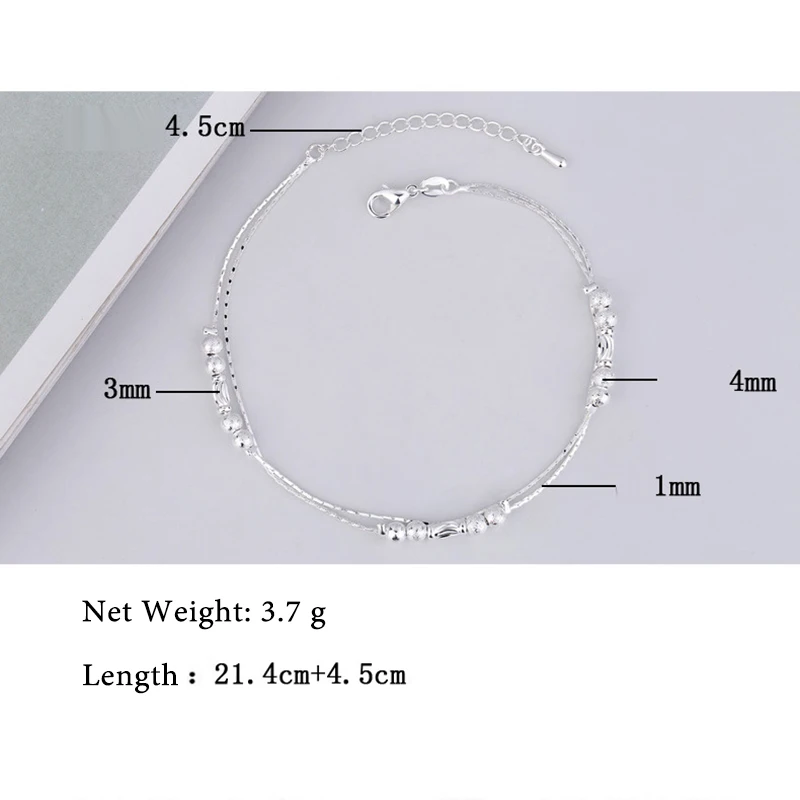JOYESWING Для женщин ножной браслет на ногу Pulseira Feminina Femme серебро Цвет круглые