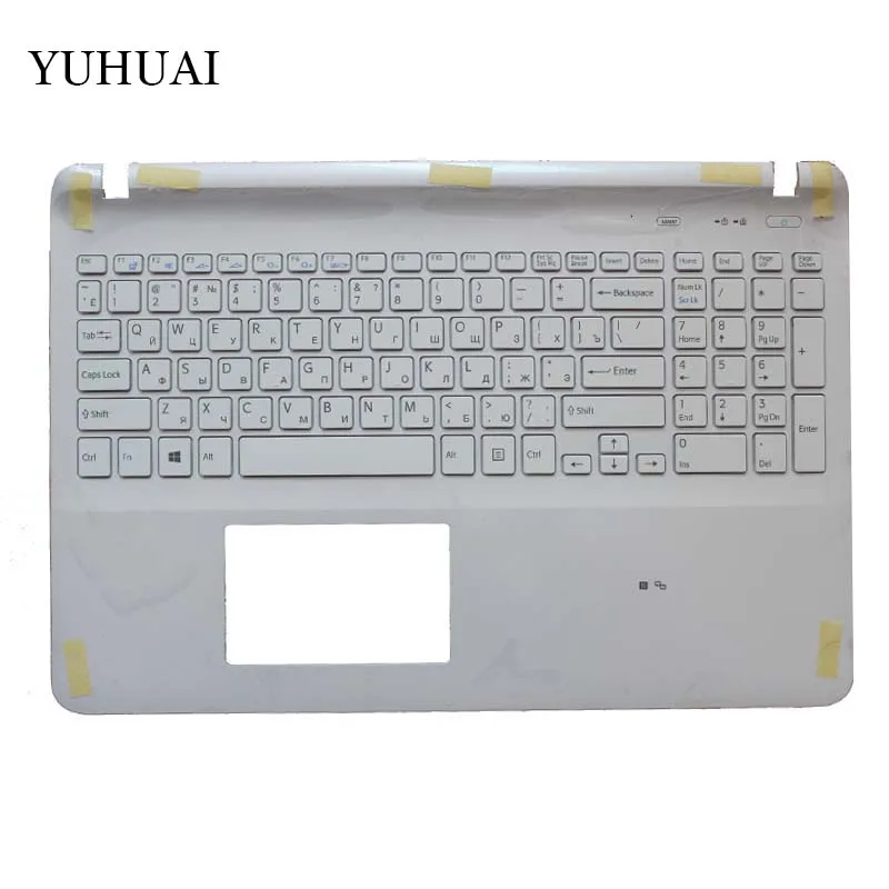 Русская клавиатура для SONY VAIO svf152fit15 SVF15 SVF153 SVF15E белый/черный RU чехол ноутбука