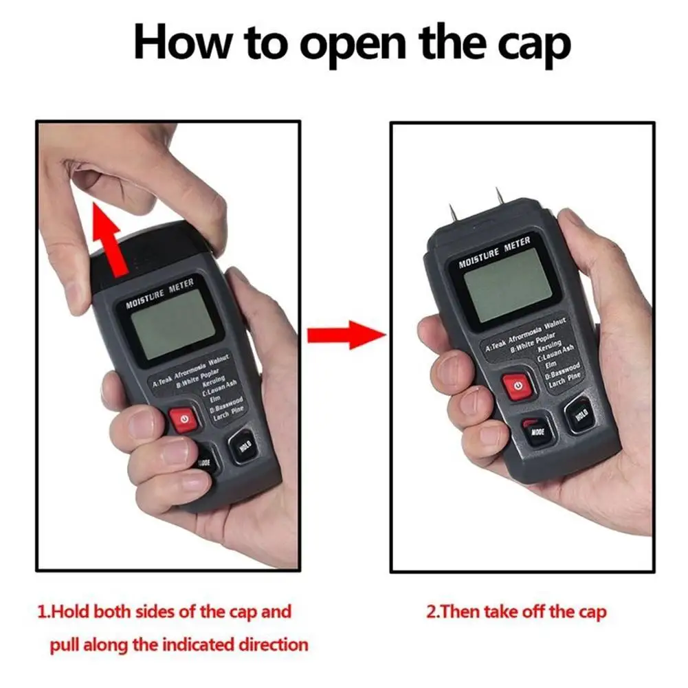 ACEHE цифровой Ручной гигрометр для древесины ЖК-дисплей измеритель влажности