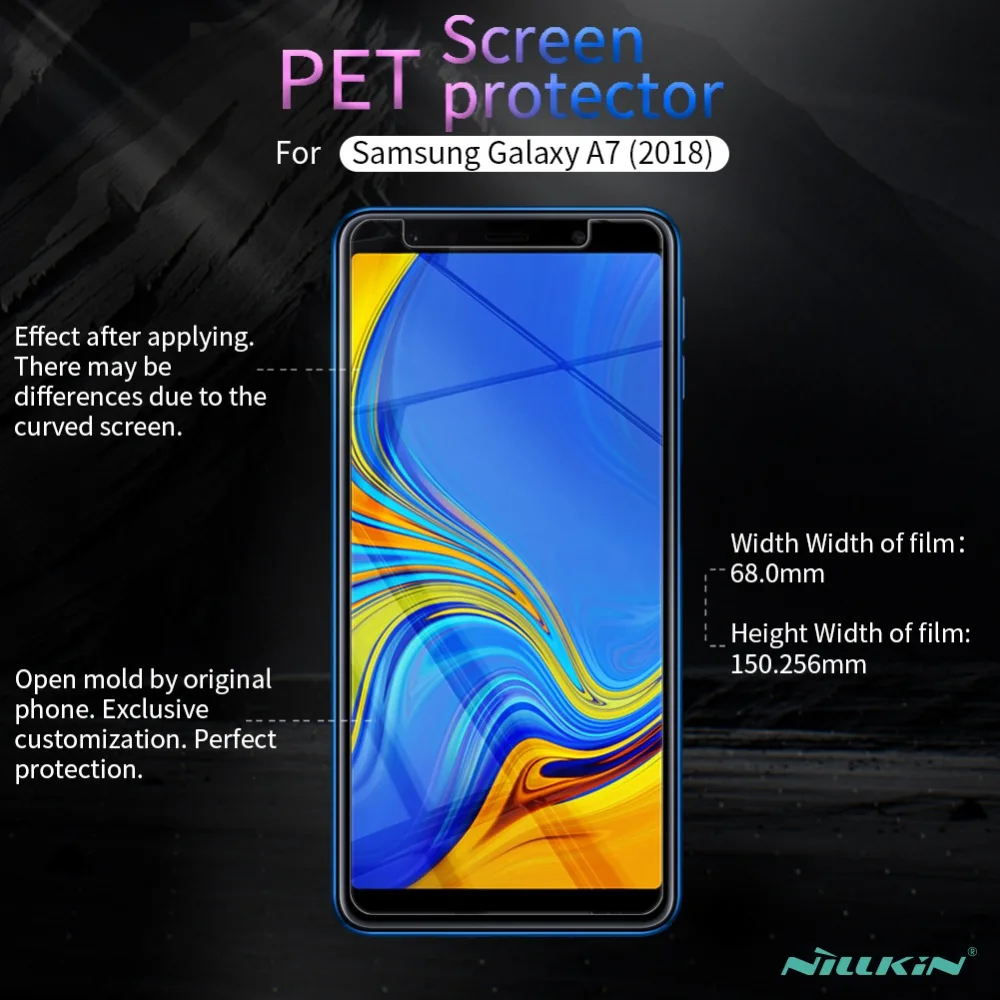NILLKIN защита экрана для Samsung Galaxy A7 2018 прозрачная ПЭТ матовая защитная пленка