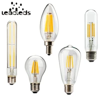 edison bulb led e26 tubular 3000k e27 e14 t10 t30 e12 mini a19 c35 a60 st21 4w 6w 8w dimmable warm white incandescent lighting
