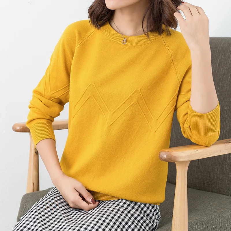 2019 Gigh Quality Cashmere Sweater Women Knit Top Winter Strong Autumn Women's Leisure Soft | Женская одежда