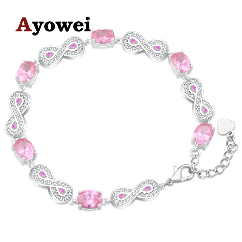 Aywei alibaba express розовый опал серебро 925 пробы|charm bracelet|bracelet girl925 silver |