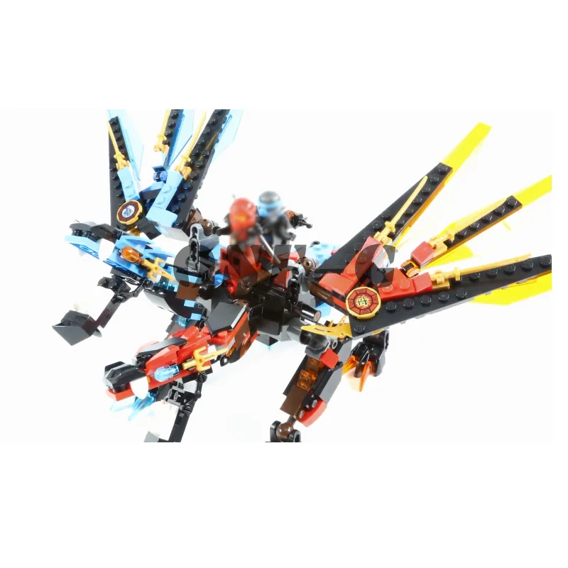 Совместимость с legoinglys ninjago 70627 строительные блоки 10584 кирпичи Дракон Forge