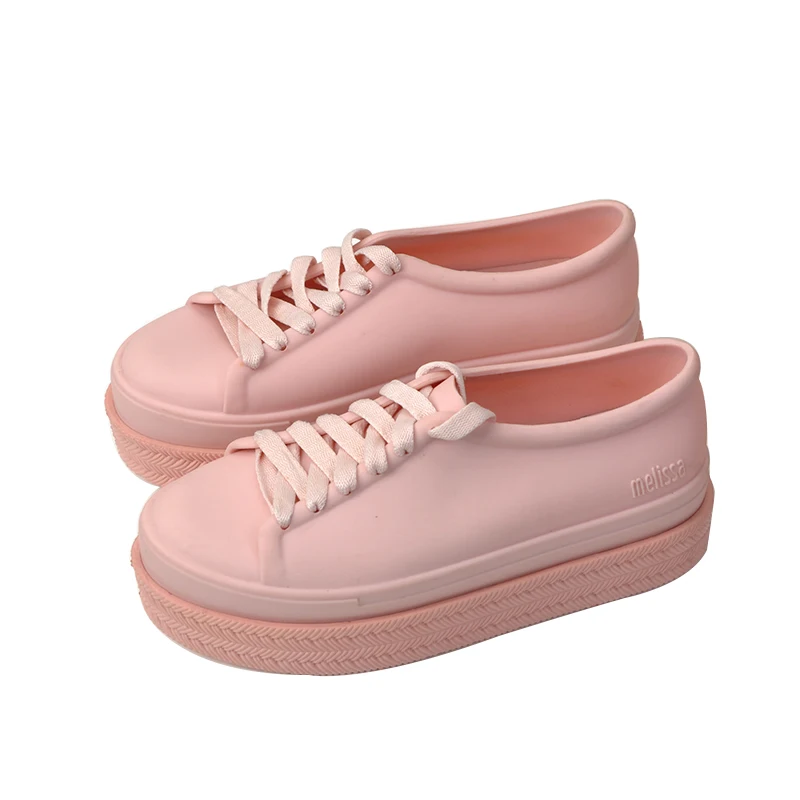 Женские кружевные сандалии Melissa прозрачные на плоской подошве 2019|Боссоножки и