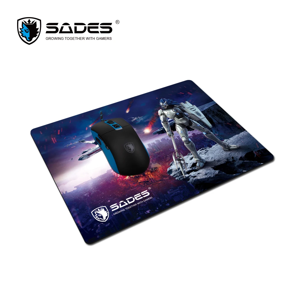 SADES SAP1 коврик для мыши среднего размера Нескользящий Резиновый игровой волчий