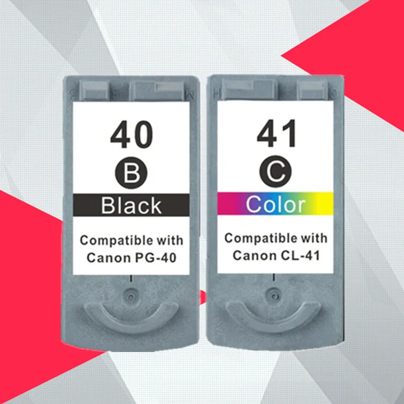 1BK 1COLOR Совместимые чернильные картриджи для Canon PG40 CL41 PG-40 CL-41 iP1600/IP1700/IP1800 PG 40 CL41 MP140 MP450 MP470 принтер - Цвет: 1BK 1COLOR