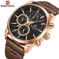 naviforce top luxury brand watches men fashion casual quartz 24 hours date watch man leather waterproof clock relogio masculino