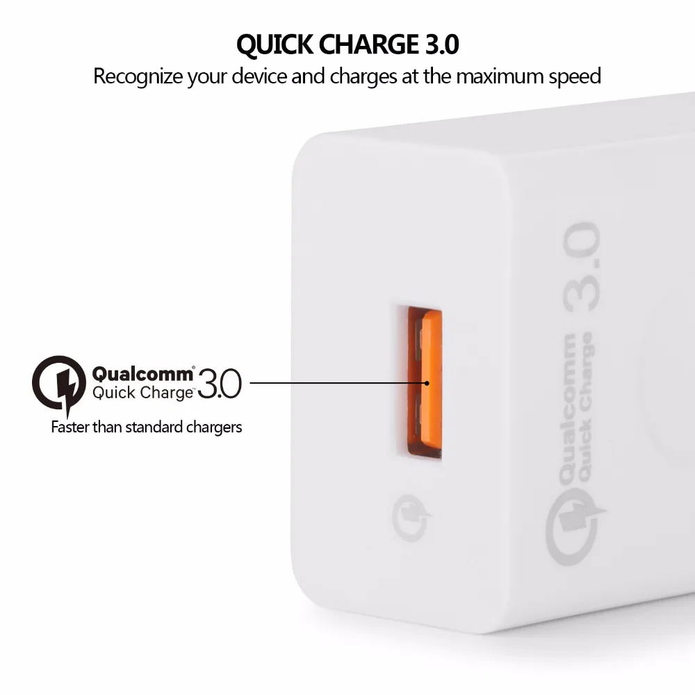 Tikono QC 3 0 USB зарядное устройство для телефона Xiaomi Mi5 Mi5s Huawei P9 Mate 9 Авто адаптер одно