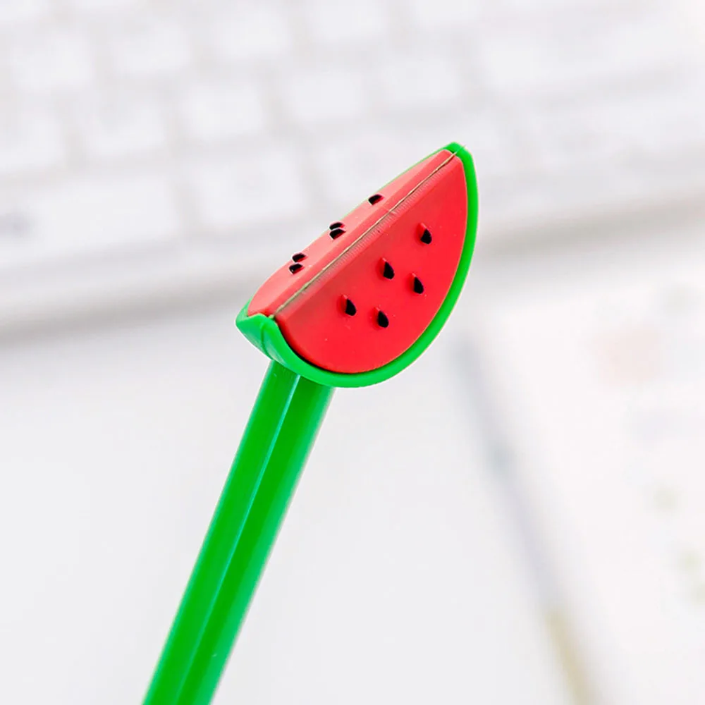 

1Pc Bright Fruit Shape Gel Pen Escolar Papelaria School Office Supplies Promotional Gift Students Writing Pen