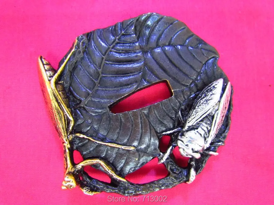 Японский меч Tsuba подпись красная медь для самурая Катана-дьявола лошади | Дом и