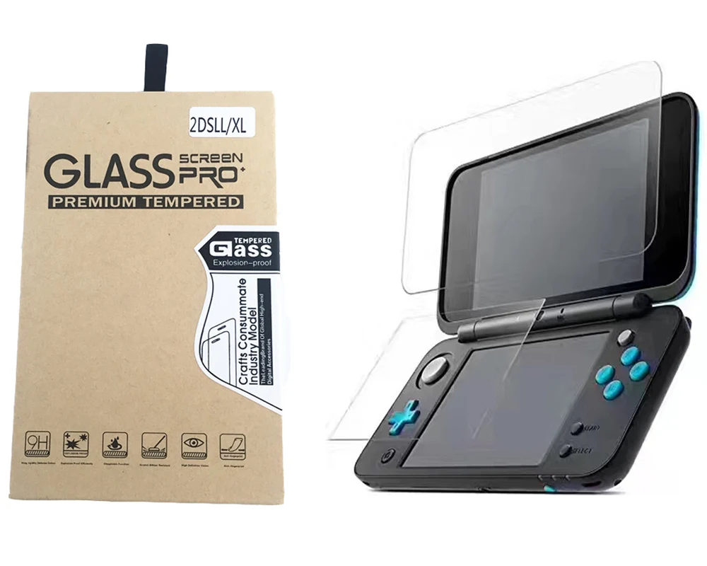 

Tempered Glass Top LCD Screen Protector HD Clear Crystal Buttom LCD Screen Protective Filter for New Nintendo 2DS XL New 2DS LL
