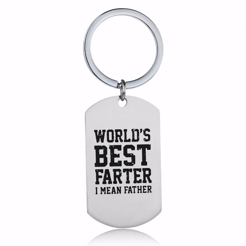 Брелок из нержавеющей стали с надписью Farter I Mean Father|charm keychain|best keychainfamily keychain |