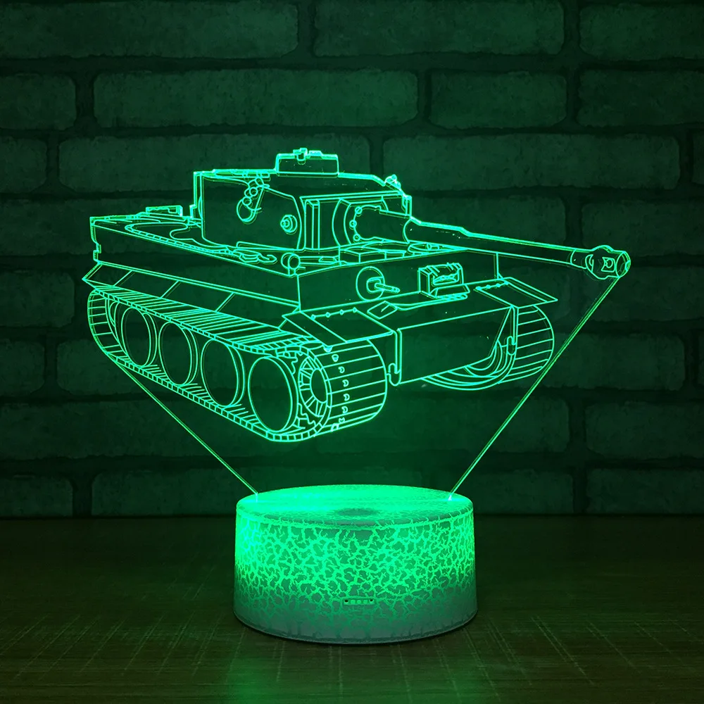 Ночник с 3d рисунком декоративная настольная лампа в виде бака креативная