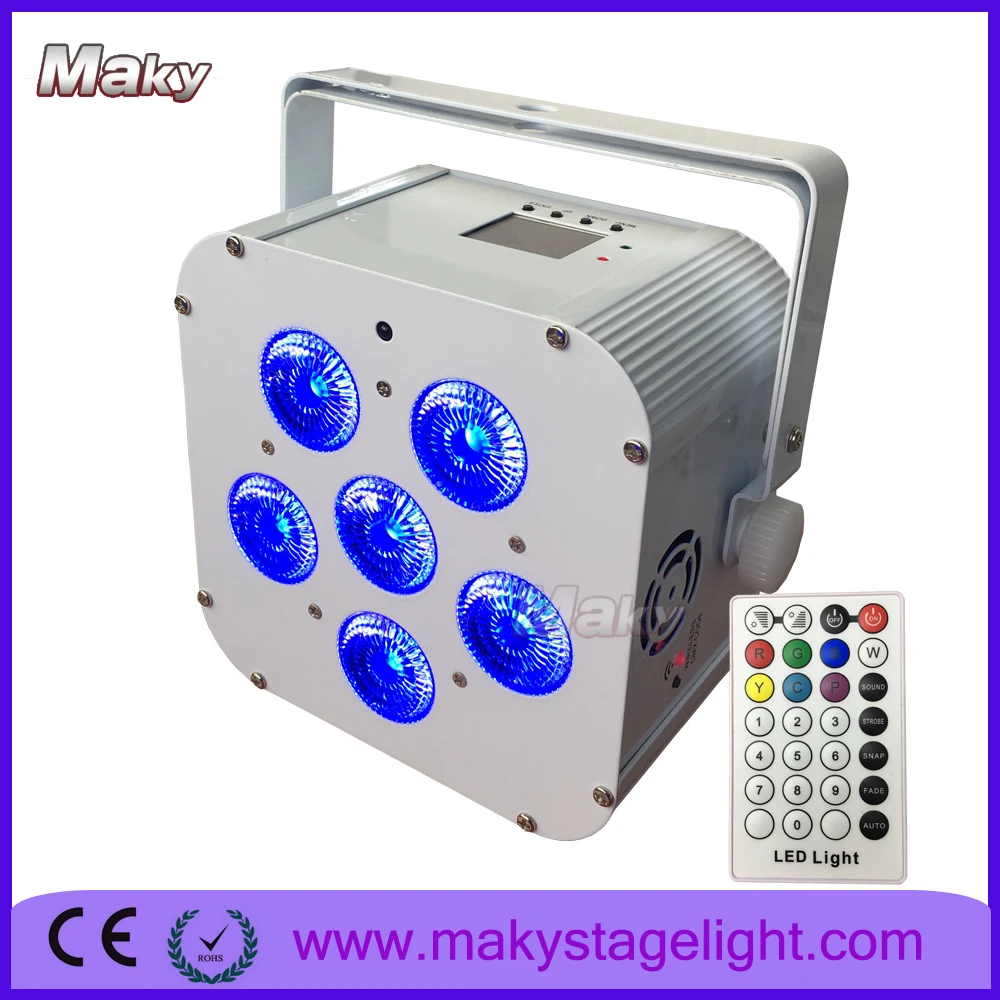 10 ламп/партия СВЕТОДИОДНЫЙ сценический Par прожектор 6 шт. x 18 Вт RGBAW УФ 6in1Led плоский