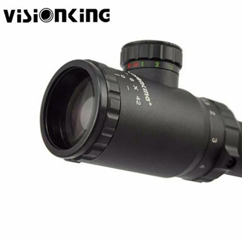 Оптические прицелы Visinking 1,5-6x42 с дальним диапазоном охотничьей винтовки с подсветкой ночного видения для снайперского оптического прицела. 223. 308