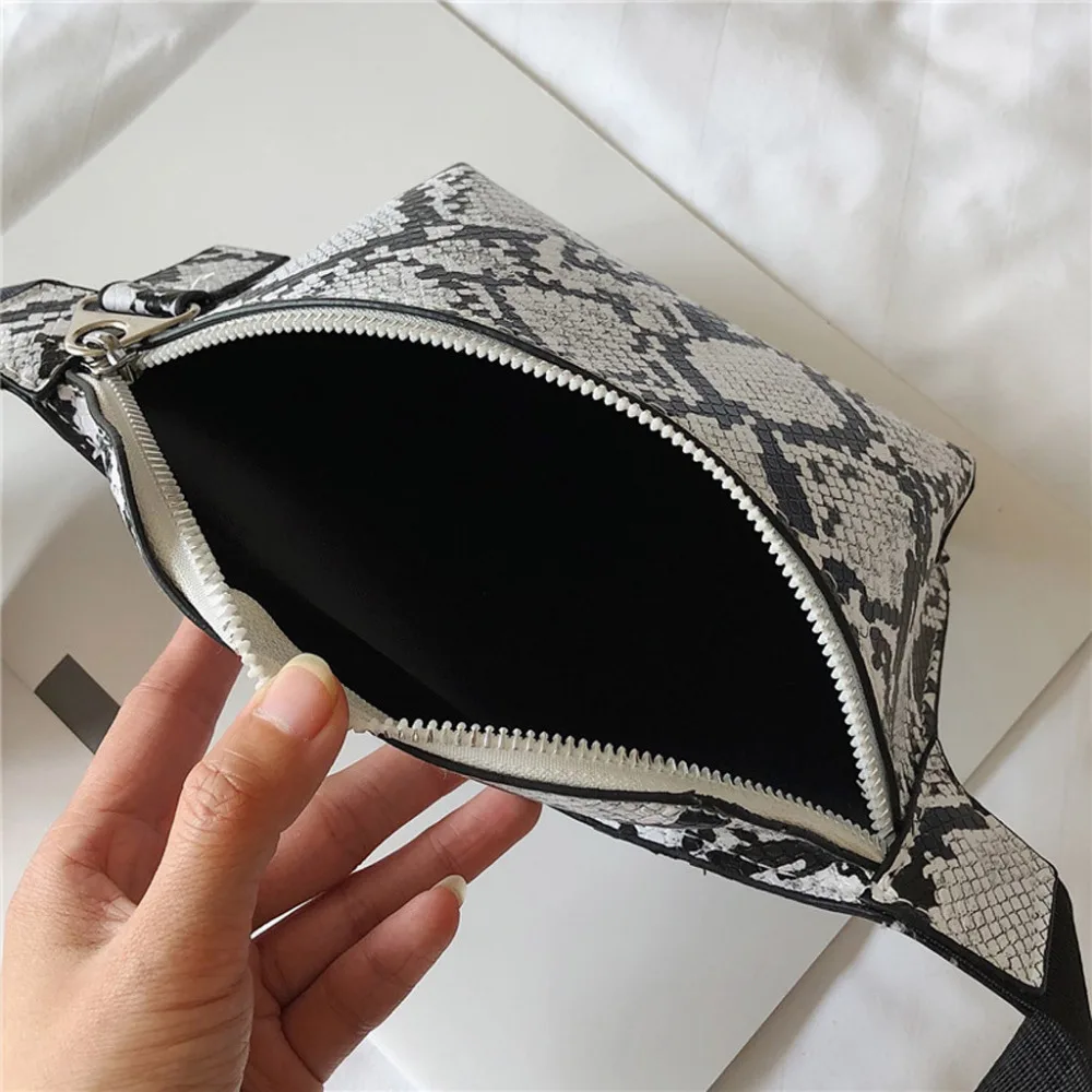 Роскошная женская уличная сумка мессенджер на молнии с серпантином нагрудная