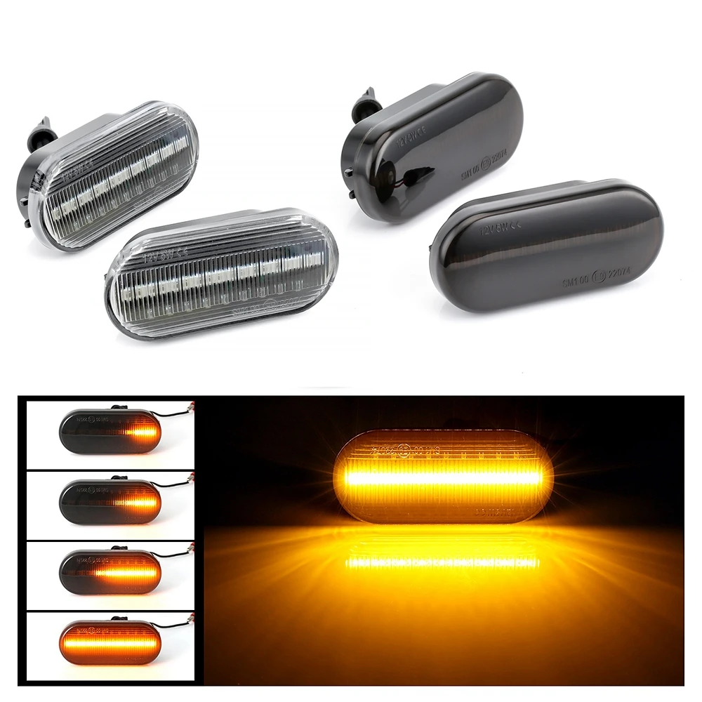 2 шт. светодиодный динамический Боковой габаритный фонарь поворота светильник