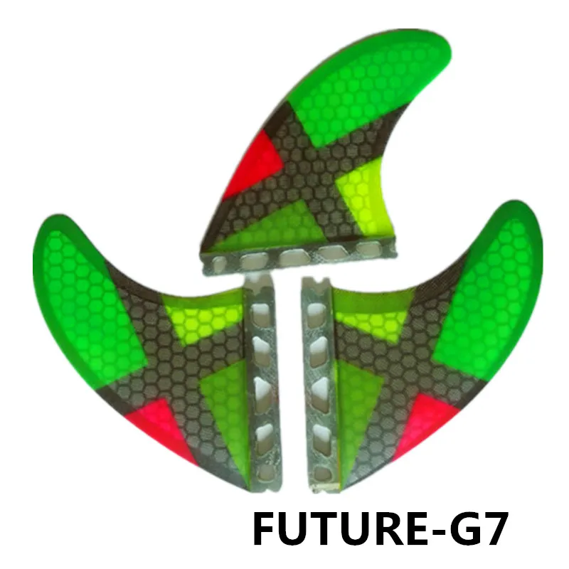 FUTURE G7 Srfda FCS/FCS II/плавник для серфинга, Future дизайн серфинга плавники/G7 Размер L с стекловолокна мед гребень материал(три-набор - Цвет: FUTURE G7